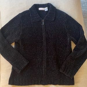 Croft & Barrow Black Zip Up - Size M